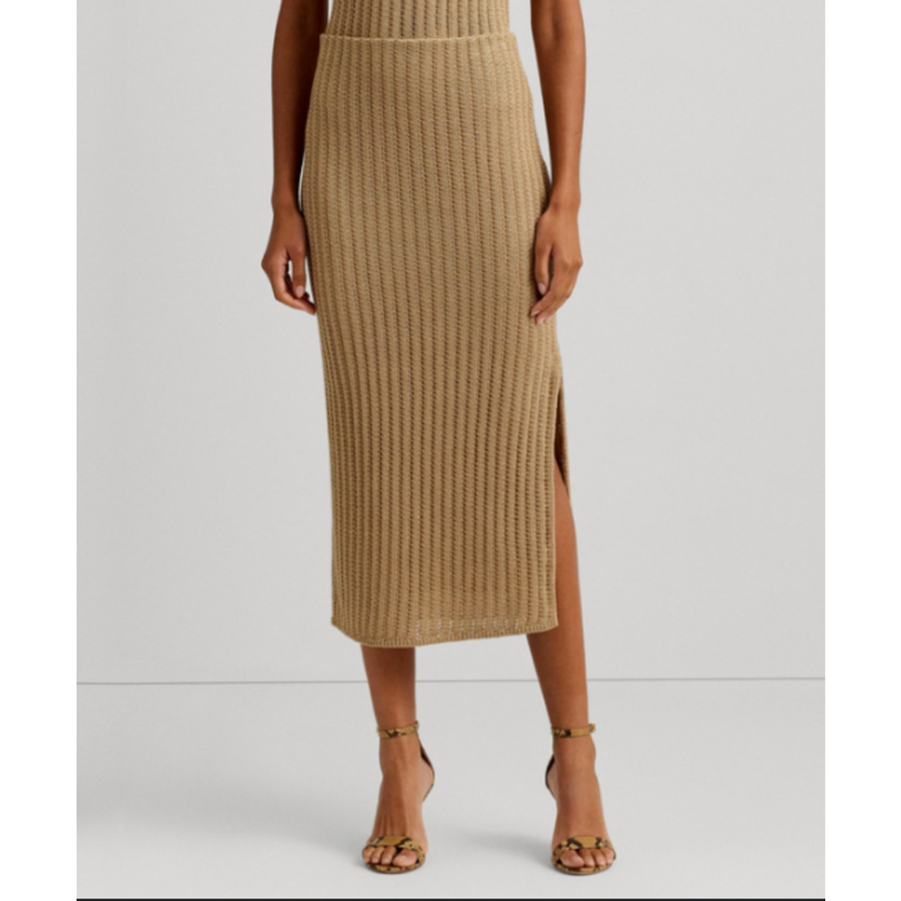 Women's Lauren Ralph Lauren Knit Skirt Size Large Beige